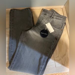 Warp + Weft - Amsterdam Slim Straight Stretch Denim Grey - Size 16